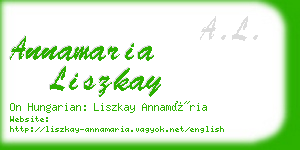 annamaria liszkay business card